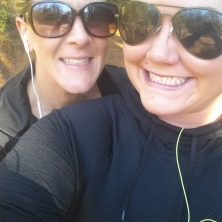 Amy and Jen training for 5K race