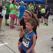 Amy and Silas post race